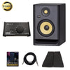 KRK Monitor Speaker Bundles KRK ROKIT 5 G4 5inch Powered Studio Monitor Speaker with Controller, Isolation Pads, Cables, and Ebook  - Single Unit