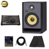 KRK Monitor Speaker Bundles KRK ROKIT 7 G4 7inch Powered Studio Monitor Speaker with Controller, Isolation Pad, Cables and Ebook  - Single Unit