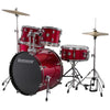 Ludwig Acoustic Drum Kits Red Ludwig Accent Drive 5 Piece Acoustic Drum Kit With Hardware & Cymbals