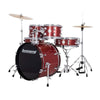 Ludwig Acoustic Drum Kits Red Sparkle Ludwig Accent Drive 5 Piece Acoustic Drum Kit with Hardware, Cymbals & Drum Throne