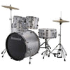 Ludwig Acoustic Drum Kits Silver Ludwig Accent Drive 5 Piece Acoustic Drum Kit With Hardware & Cymbals