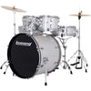 Ludwig Acoustic Drum Kits Silver Sparkle Ludwig Accent Drive 5 Piece Acoustic Drum Kit with Hardware, Cymbals & Drum Throne