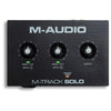 M-Audio Audio Interfaces M-Audio M-Track Solo 2-Channel USB Audio Interface With 1 Crystal Preamp, Phantom Power & Instrument Input - Open Box