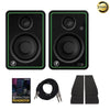 Mackie Monitor Speaker Bundles Mackie CR3X 3 Inch Reference Studio Multimedia Monitors with Isolation Foam Pad, Cables & Ebook - Pair