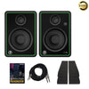 Mackie Monitor Speaker Bundles Mackie CR4 X Class D Studio Multimedia Monitor Speakers with Isolation Foam Pads, Cables & Ebook - Pair