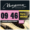 Magma Acoustic Guitar Strings Ultra Light Magma Bronze 85-15 Round Wound Acoustic Guitar Strings