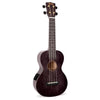 Mahalo Concert Ukuleles Transparent Black Mahalo Hano Series Electro Acoustic Concert Ukulele with Gigbag