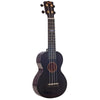 Mahalo Concert Ukuleles Transparent Black Mahalo MH2W Hano Series Concert Wide Neck Ukulele With Bag