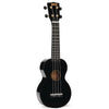 Mahalo Soprano Ukuleles Black Mahalo MR1 Rainbow Series Soprano Ukulele With Bag