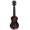 Mahalo Soprano Ukuleles HEART - Black Mahalo Art Series Soprano Ukulele With Bag