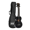 Mahalo Soprano Ukuleles Transparent Black Mahalo MH1 Hano Series Soprano Ukulele With Bag