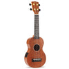 Mahalo Soprano Ukuleles Transparent Brown Mahalo MJ1VT Semi Electric Soprano Ukulele with Bag