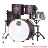 Mapex Acoustic Drum Kits Mapex AR504S Armory Series 5 Pcs Black Plated Fusion Shell Pack - Purple Haze