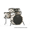 Mapex Acoustic Drum Kits Mapex MA529SFBAW Mars Series 5 Piece Rock Shell Pack - Bonewood Finish