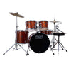 Mapex Acoustic Drum Kits Orange Sparkle Mapex TND5294F Tornado 5Pcs with Hardware Throne & Cymbals Drum Set