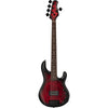 Music Man Bass Guitars Dark Scarlet Burst Satin Sterling by Music Man RAY35PB StingRay5 Bass Guitar