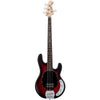 Music Man Bass Guitars Ruby Red Burst Satin Sterling By Music Man SUB Series Ray4 4-String Bass Guitar - Rosewood Fretboard