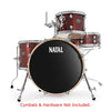 Natal Acoustic Drum Kits Red Strata Natal Arcadia Birch Series Traditional Jazz TJ 4 Piece Shell Pack Acoustic Drum Kit