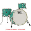 Natal Acoustic Drum Kits Sea Foam Green Natal Cafe Racer Series T20 3 Piece Shell Pack Acoustic Drum Kit