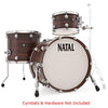 Natal Acoustic Drum Kits Veneer Natal Cafe Racer Series TJ Traditional Jazz 3 Piece Shell Pack Acoustic Drum Kit