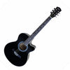 Neptune Acoustic Guitars Glossy Black Neptune M48 40 Inch 6 String Acoustic Guitar