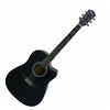 Neptune Acoustic Guitars Matt Black Neptune AM41 41 Inch 6 String Acoustic Guitar