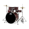 Pacific Drums And Percussion Acoustic Drum Kits Ruby Red Sparkle Pacific Drums And Percussion PDCE2215KT 5 Piece Center Stage Series Complete Acoustic Drumkit