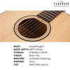 Parkwood Acoustic Guitars Natural Parkwood S21 GT Dreadnought Acoustic Guitar with Gigbag