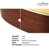 Parkwood Acoustic Guitars Natural Parkwood S23 GT Modern Concert Acoustic Guitar with Gigbag