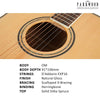 Parkwood Acoustic Guitars Parkwood P620 OM Orchestra Acoustic Guitar with Case