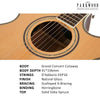 Parkwood Acoustic Guitars Parkwood P670 Grand Concert Cutaway Acoustic Guitar with Case