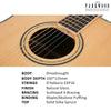 Parkwood Acoustic Guitars Parkwood P810ADK Dreadnought Acoustic Guitar with Case