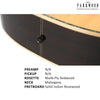 Parkwood Acoustic Guitars Parkwood P820ADK OM Orchestra Acoustic Guitar with Case