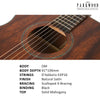 Parkwood Acoustic Guitars Parkwood S22M OM Orchestra Acoustic Guitars with Gigbag