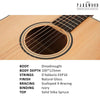 Parkwood Acoustic Guitars Parkwood S61 Dreadnought Acoustic Guitar with Gigbag