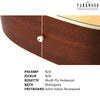 Parkwood Acoustic Guitars Parkwood S62 OM Orchestra Acoustic Guitar with Gigbag