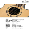 Parkwood Electro Acoustic Guitars Parkwood GA880 GA Series Grand Auditorium Electro Acoustic Guitar with Case