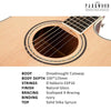 Parkwood Electro Acoustic Guitars Parkwood S66 Dreadnought Cutaway Electro Acoustic Guitar with Gigbag