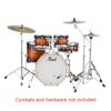 Pearl Acoustic Drum Kits Gloss Tobacco Burst Pearl Drums EXL725SPC Export Lacquer 5 Pcs Hybrid Shell Pack