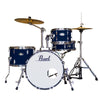 Pearl Acoustic Drum Kits Royal Blue Metallic Pearl Roadshow 4 Piece Drum Set with Stands & Cymbals