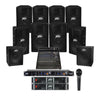 Peavey Church Sound System Church Sound System with 8xPeavey PV 115 Wall Mount Loudspeakers, 2xSubwoofer, 5xAmplifier, Crossover, Mic & PV15BT Mixer