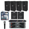 Peavey Restaurant Sound Systems Restaurant Sound System with 4xPeavey PV 112 Loudspeakers, 2xSubwoofer, Crossover, 2xAmplifier, Mic & Soundcraft Mixer