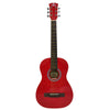 Pluto Acoustic Guitars Red Pluto PA34-101 34 Inch Baby Acoustic Guitar