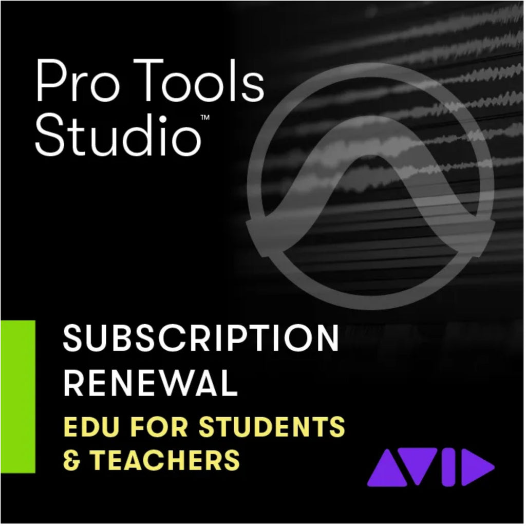 Avid Pro Tools Studio 1 Year Subscription Renewal For Educational Students & Teachers