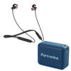 Portronics In-Ear Neckband Headphones Blue Combo Pack of Portronics Harmonics 216 HD Wireless Bluetooth Headset With Portronics Dynamo Bluetooth Speaker