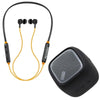 Portronics In-Ear Neckband Headphones Orange-Black Combo Pack of Portronics Harmonics One Wireless Bluetooth Headset With Portronics Bounce Bluetooth Speaker