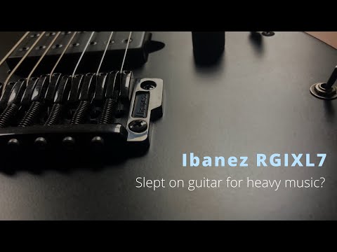 Ibanez RGIXL7 RG Iron Label 7 String Electric Guitar - Black Flat