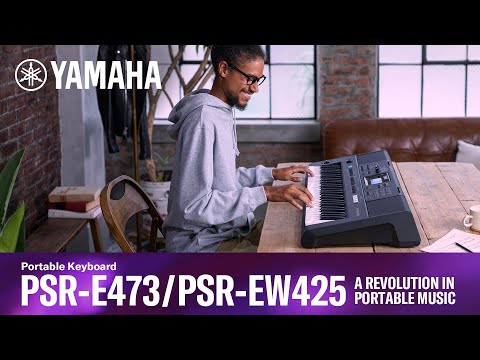 Yamaha PSR-E473 61-Key Touch-Sensitive Portable Keyboard - Black