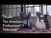 Fender American Professional II Telecaster Deluxe 6 String Electric Guitar - Miami Blue