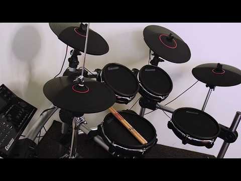 Carlsbro CS D600  9 Piece Electronic Mesh Head Drum Kit - Black